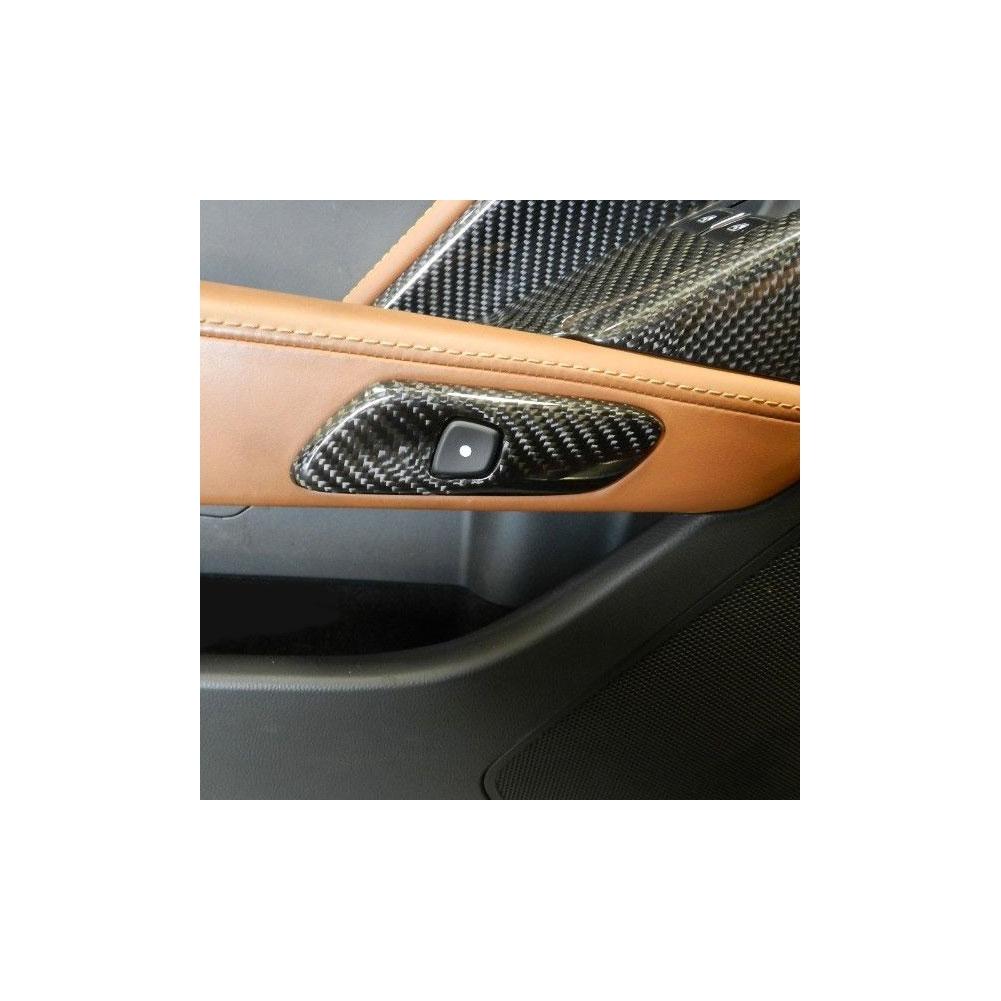 Corvette Door Release Bezels - Carbon Fiber : C7 Stingray, Z51, Z06