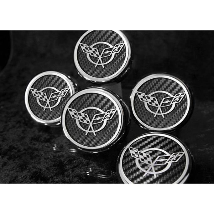 Corvette Engine Cap (Set) - Stainless Steel w/C5 Emblem and Carbon Fiber Insert : 1997-2004 C5 & Z06 Manual Trans Orange