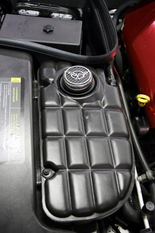 Corvette Engine Cap (Set) - Stainless Steel w/C5 Emblem and Carbon Fiber Insert : 1997-2004 C5 & Z06