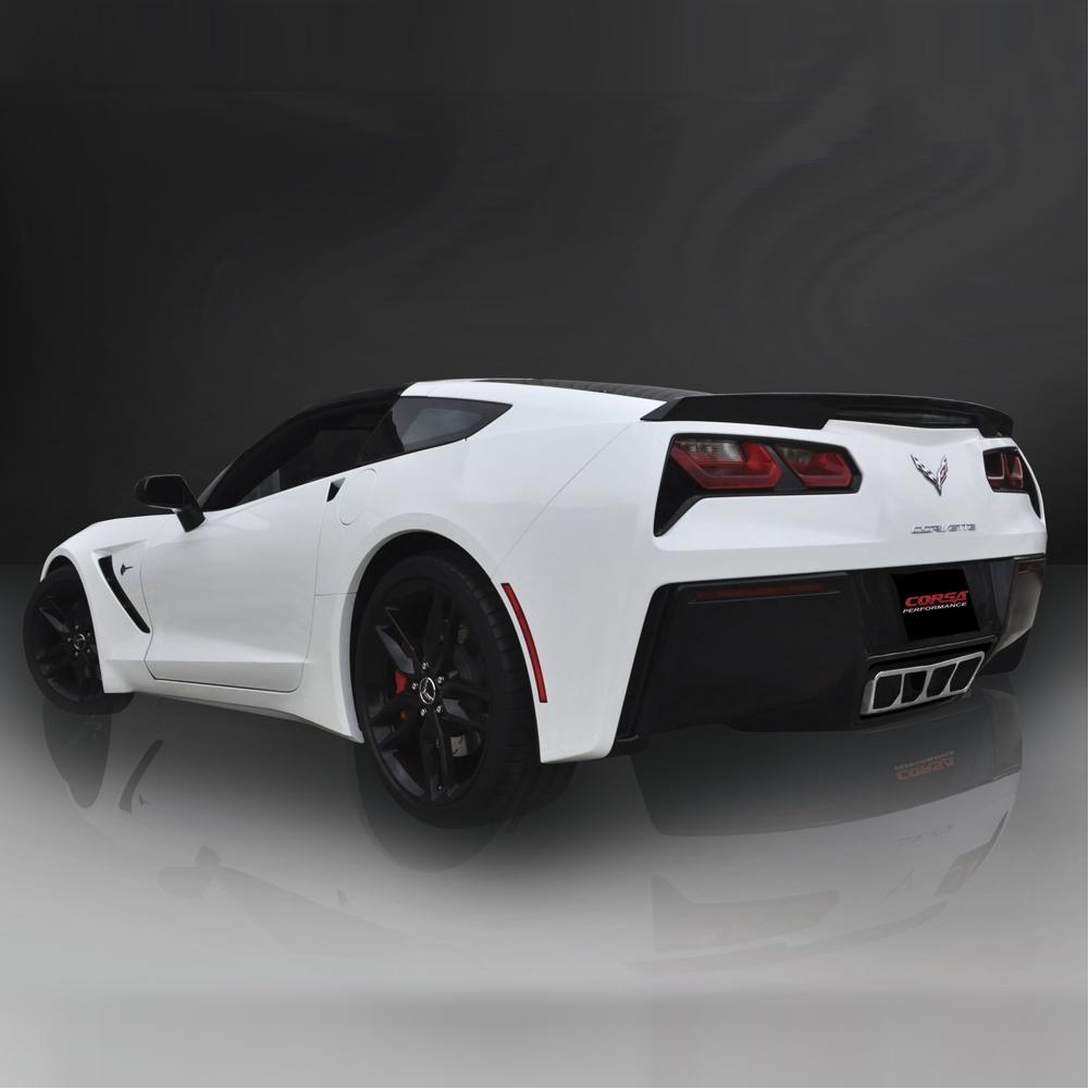 Corvette Exhaust - CORSA SPORT Valve-Back Performance Exhaust System - Polished Poly Tip : C7 Stingray