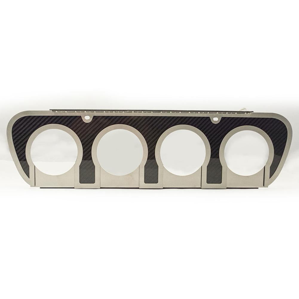 Corvette Exhaust Filler Panel - Stainless/Carbon Fiber : C7 Stingray, Z51, Z06, Grand Sport (Stock Exhaust)