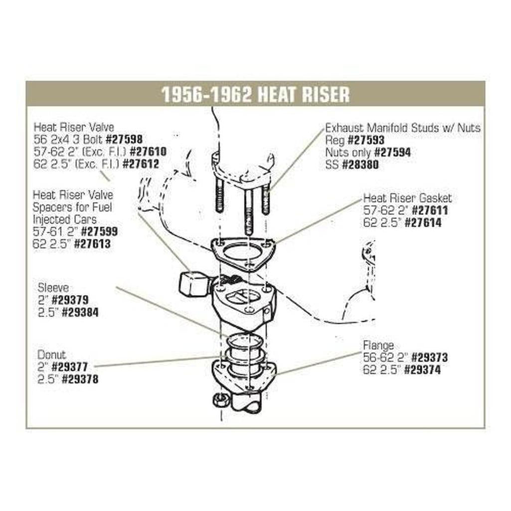 Corvette Exhaust Flange. 3 Bolt Flat: 1956-1957