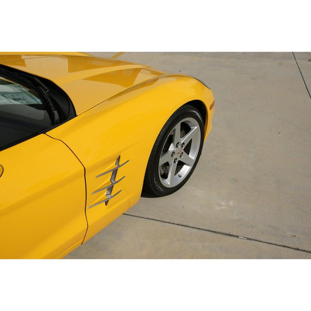 Corvette Fender Blade/Spears Billet Chrome : 2005-2013 C6