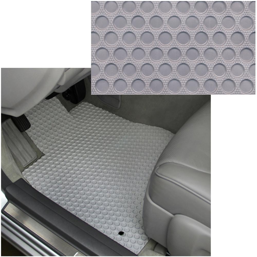 Corvette Floor Mats - All Weather Rubber Lloyds Mats : 2007.5-2013 C6 & Z06 Hook Style Anchor (Grey)