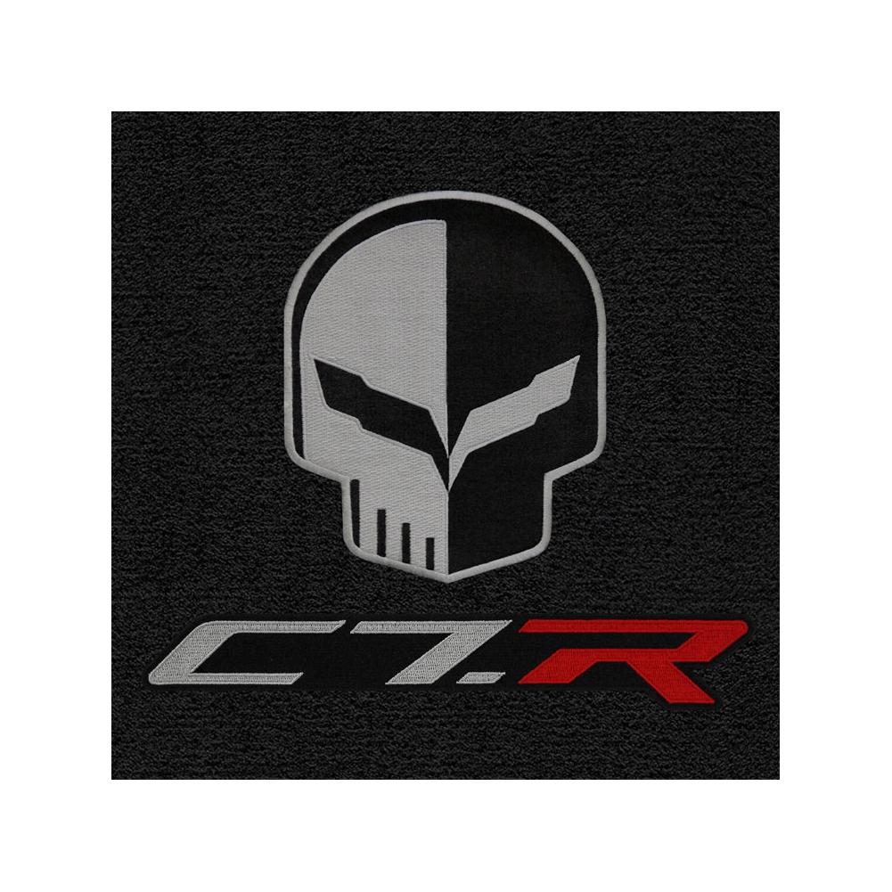 Corvette Floor Mats with Corvette Racing's C7R & Jake Skull Logo - Lloyds Mats : C7 Stingray, Z51, Z06, Grand Sport