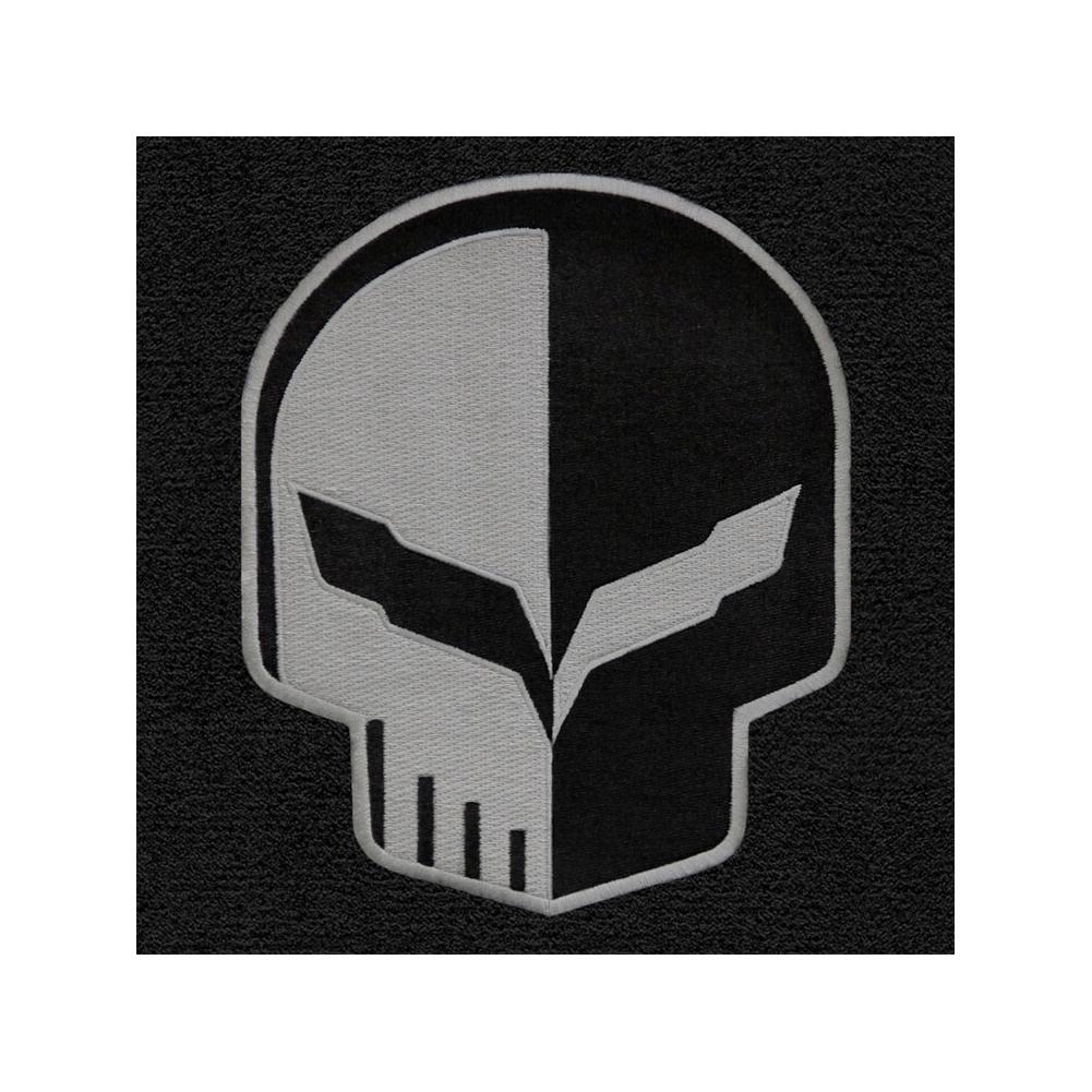 Corvette Floor Mats with Corvette Racing's Jake Skull Logo - Lloyds Mats : C7 Stingray, Z51, Z06, Grand Sport