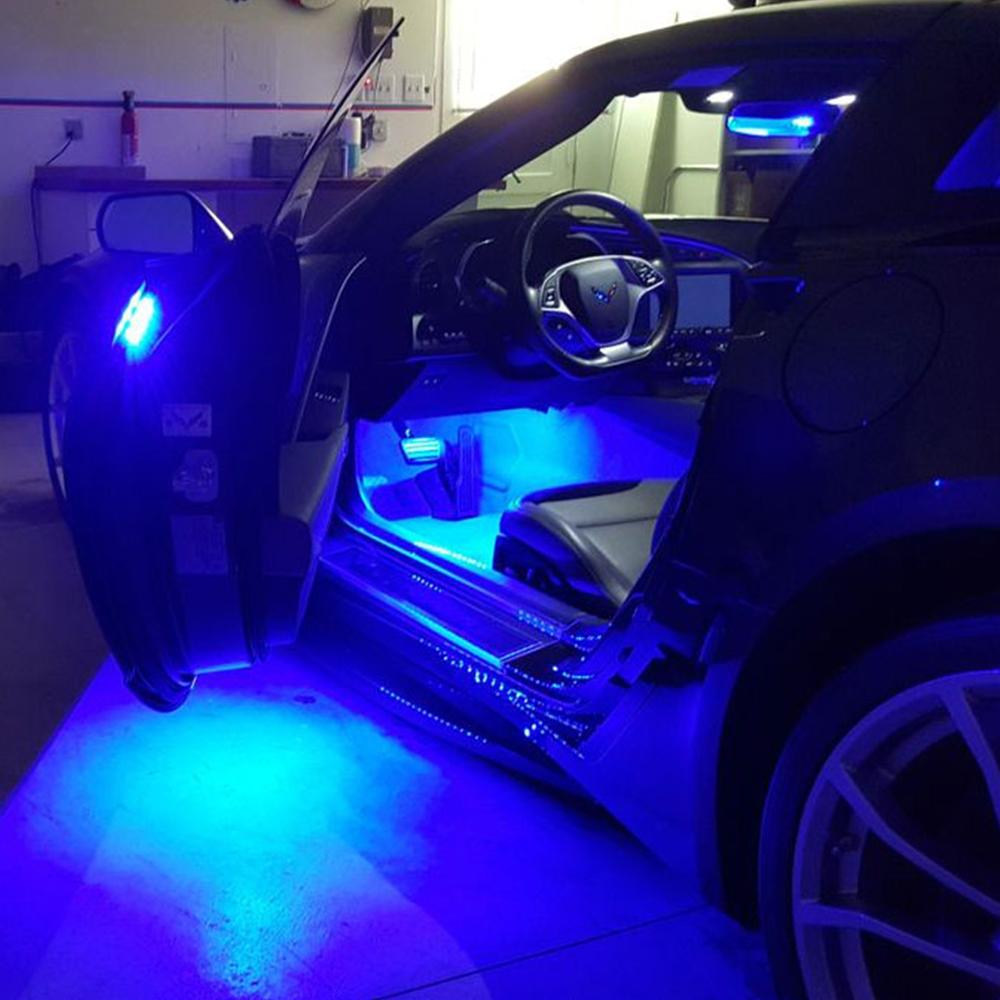 Corvette Footwell/Door Handle/Under Door Puddle LED Lighting Kit : C7 Stingray, Z51, Z06, Grand Sport, ZR1
