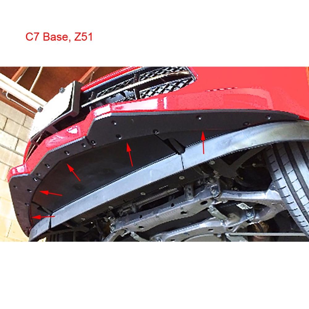 Corvette Front Bumper Skid Plates - ProTEKt : C7 Stingray, Z51, Z06, Grand Sport