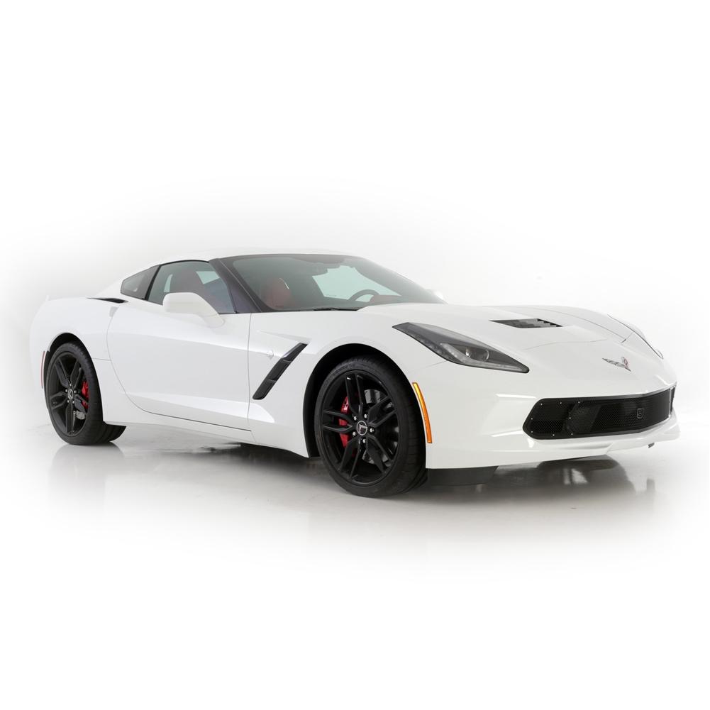 Corvette Front Grille - GT Corsa - Black w/Brushed Port Accent Trim/Fasteners : C7 Stingray, Z51