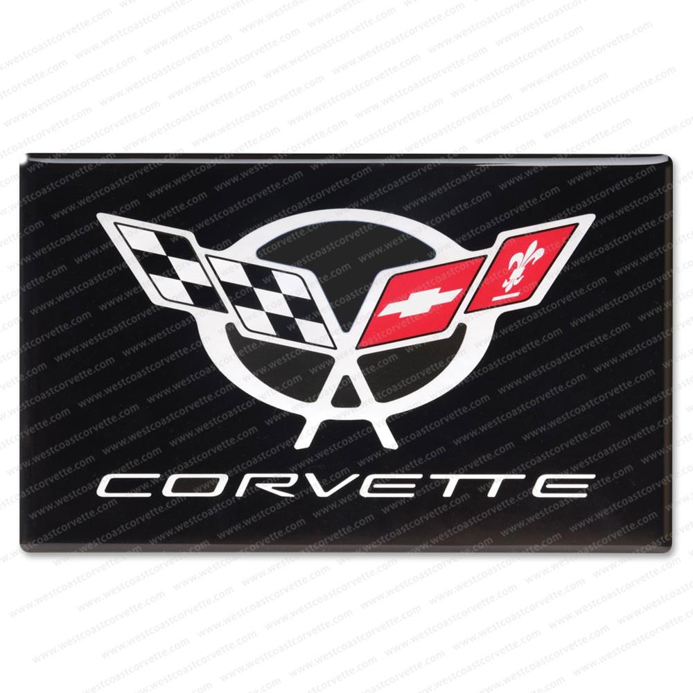 Corvette Gloss Domed Decal - 5 7/8