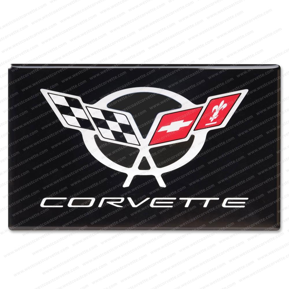 Corvette Gloss Domed Decal - 5 7/8" x 3 5/8" : 1997-2004 C5