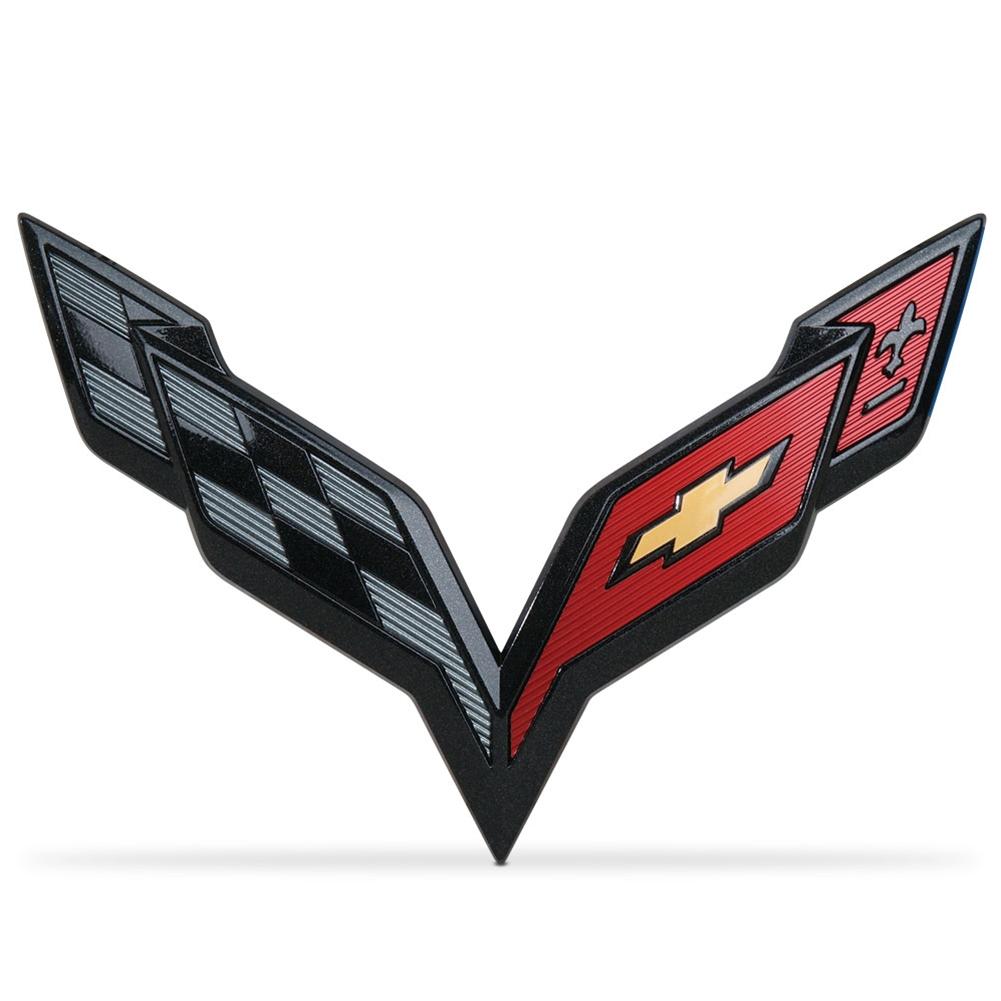 Corvette GM Crossed Flags Emblem - Carbon Flash : C7 Stingray, Z51