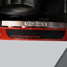 Corvette Grand Sport Flame Design - Inner Door Sill - Illuminated: 2005-2013 C6 Grand Sport
