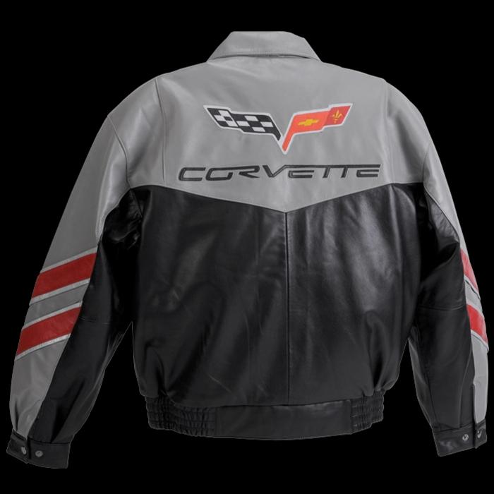 Corvette Grand Sport Leather Jacket Two Tone - Grey/Black : 2010-2013