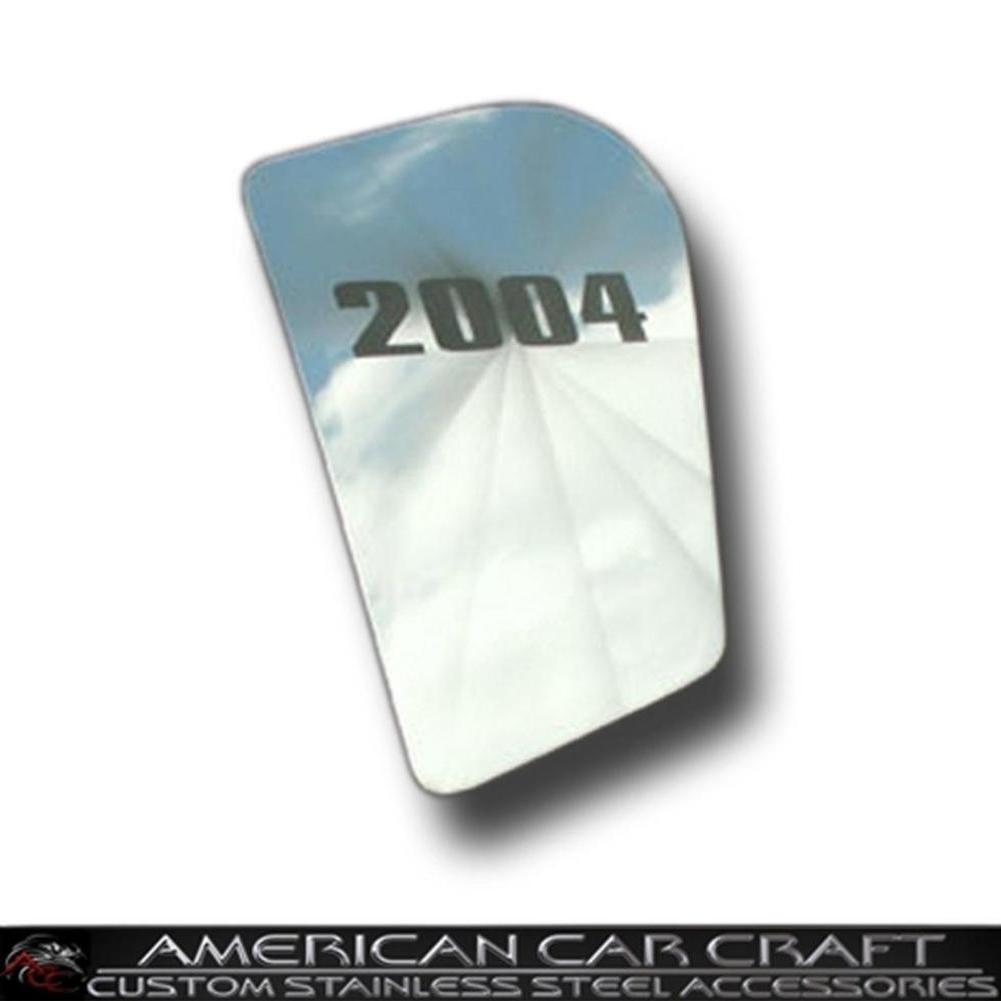 Corvette Hood Insert with Etched Year - Polished Stainless Steel : 1997-2004 C5 & Z06
