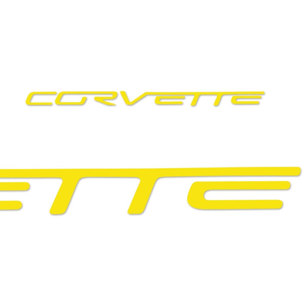 Corvette Interior Airbag Vinyl Letter Decals - Pass. Side : 2005-2013 C6, Z06, ZR1, Grand Sport