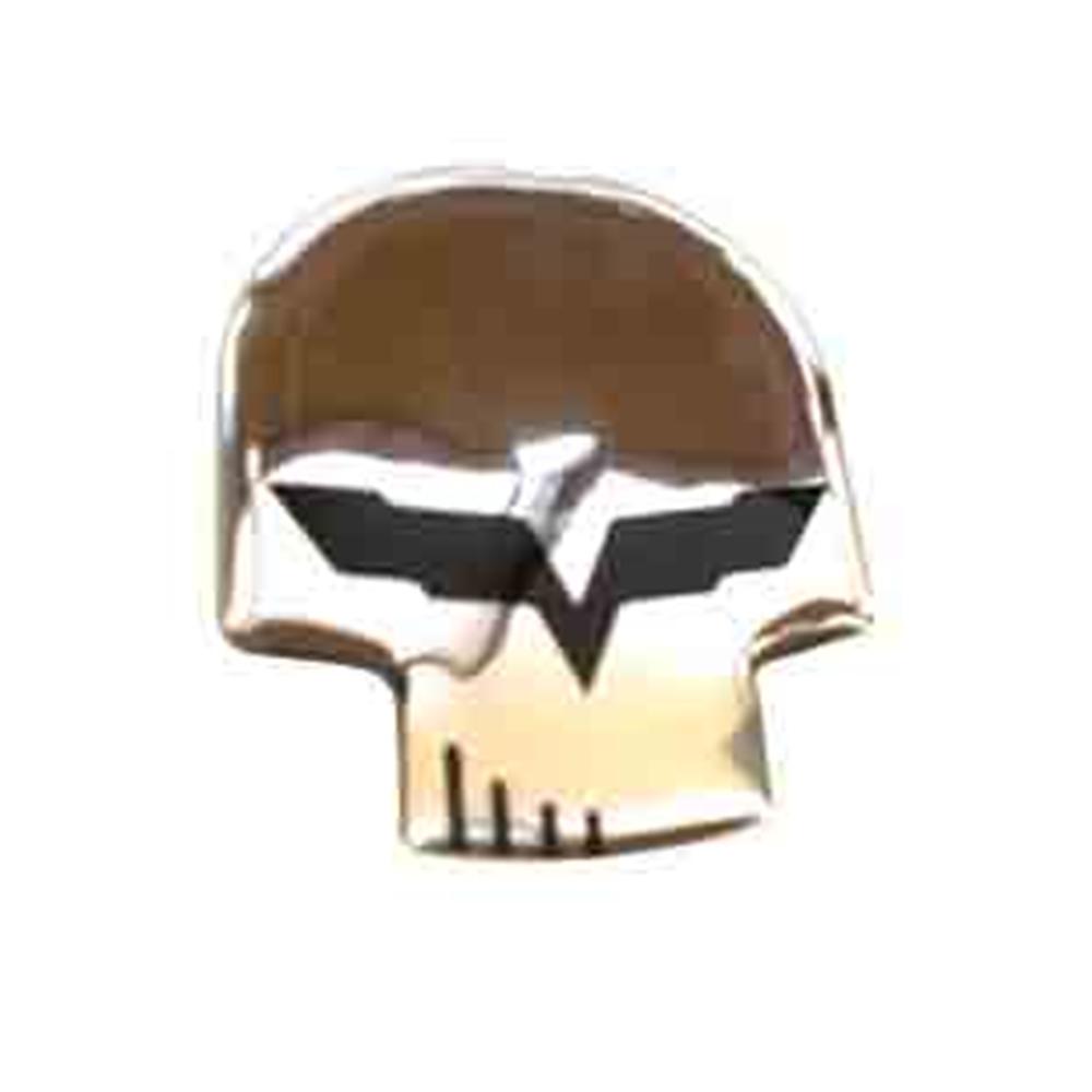 Corvette Jake Skull Domed Emblem Decal 1" or 3" inch : 2005-2013 C6