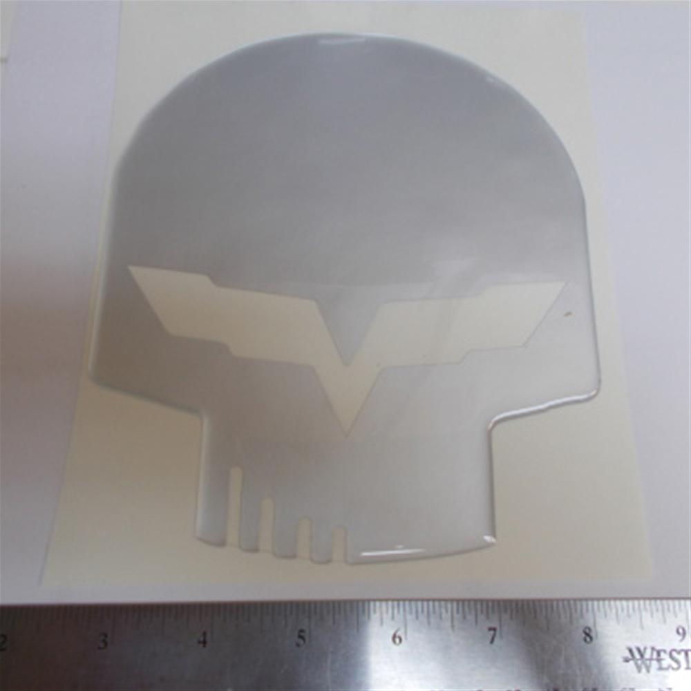 Corvette Jake Skull Domed Emblem Decal 6" or 10" inch : 2005-2013 C6