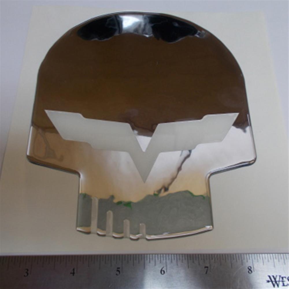 Corvette Jake Skull Domed Emblem Decal 6" or 10" inch : 2005-2013 C6