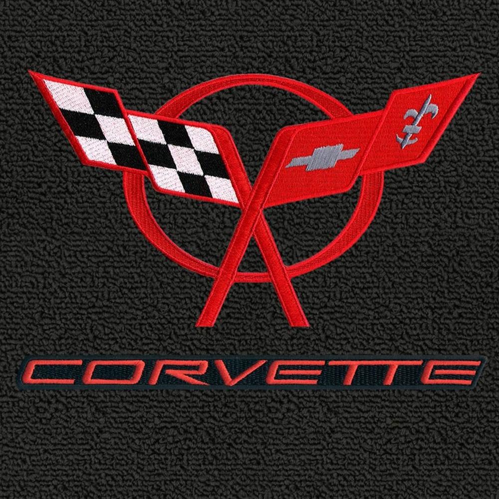 Corvette Lloyds Classic Loop Floor Mats - Double Logo : 1997-04 C5 & Z06