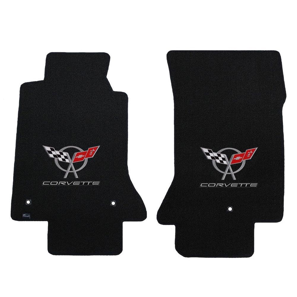 Corvette Lloyds Classic Loop Floor Mats - Double Logo : 1997-04 C5 & Z06