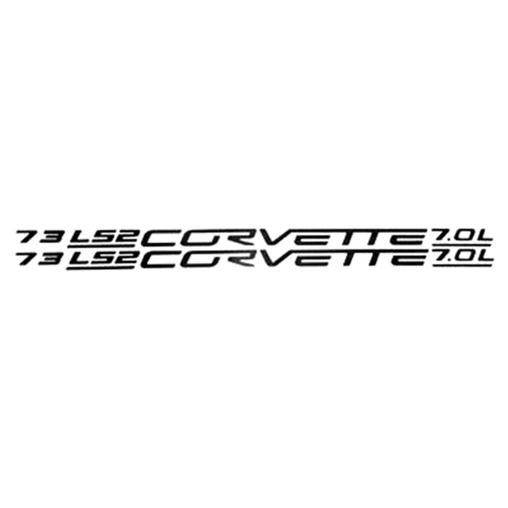 Corvette LS2, LS3, LS7 Fuel Rail Cover Decals - (Set) : 2005-2013 C6, Z06