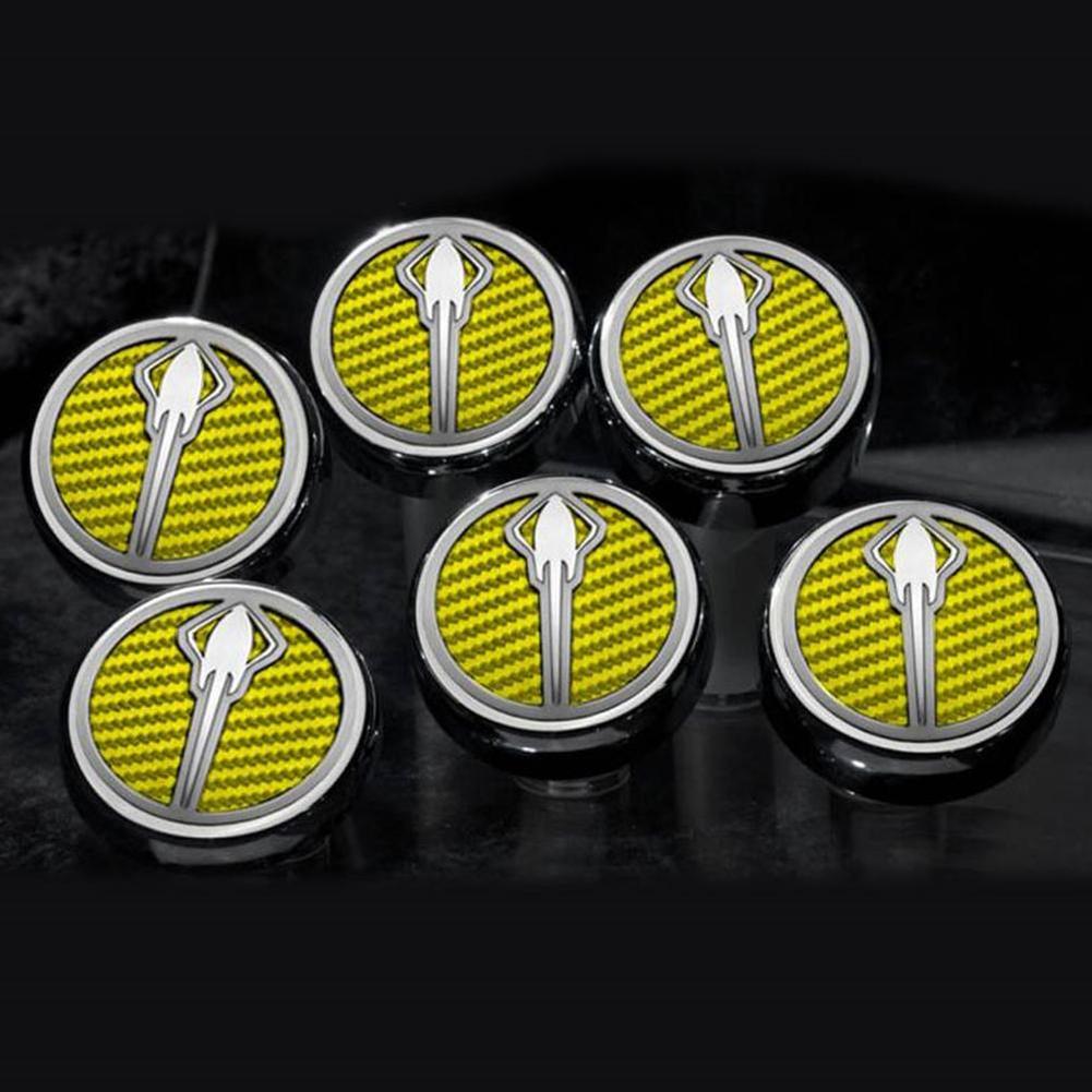 Corvette Manual Cap Cover Set - Stingray Emblem - Chrome/Brushed/Carbon Fiber Inlay : C7 Stingray, Z51 (Orange)