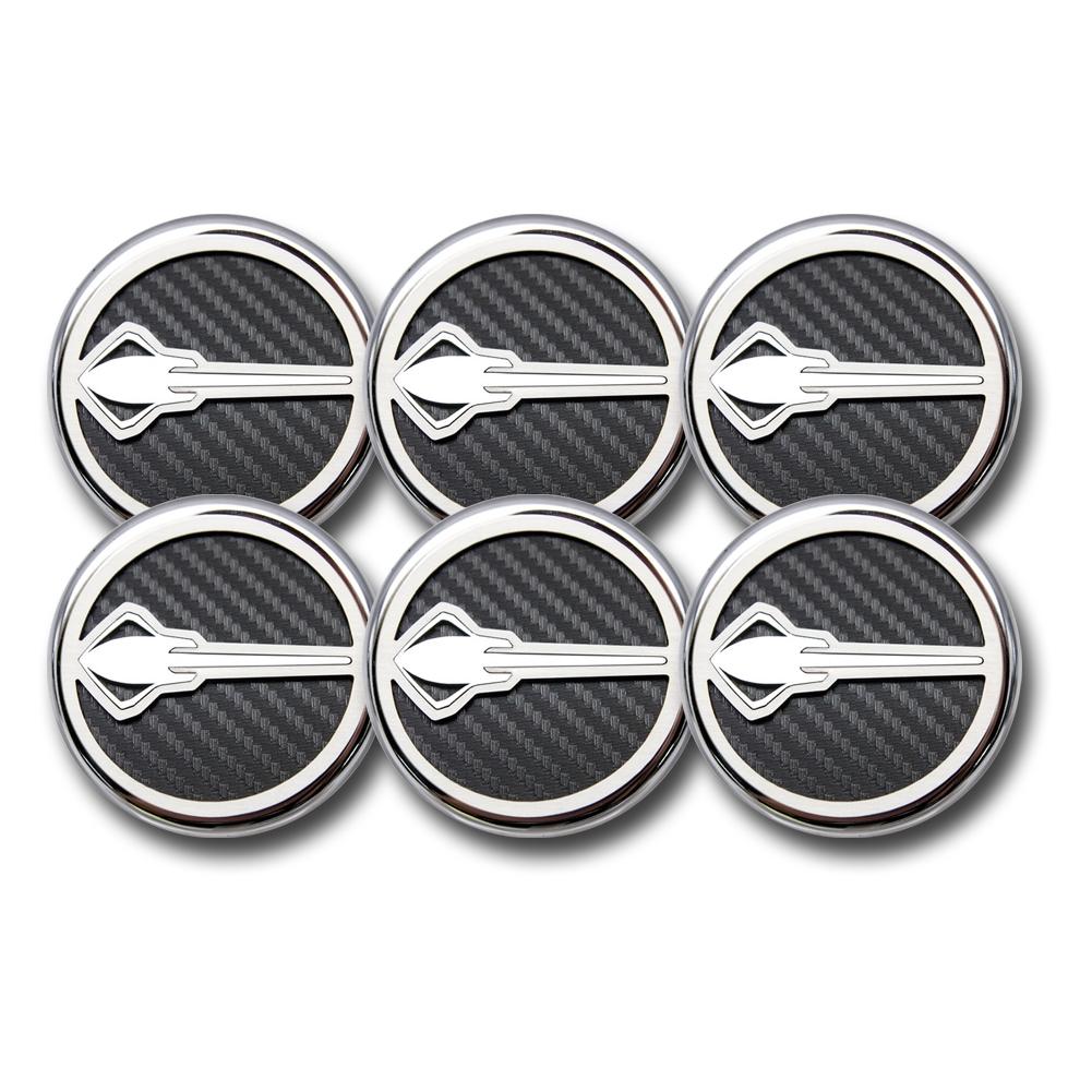 Corvette Manual Cap Cover Set - Stingray Emblem - Chrome/Brushed/Carbon Fiber Inlay : C7 Stingray, Z51