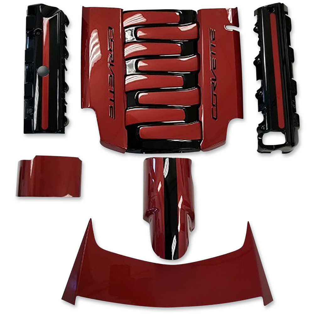 Corvette OEM Smooth Fuel Rails, Plenum 8 pc. Kit - Custom Painted : 2014-2019 C7 Stingray, Grand Sport