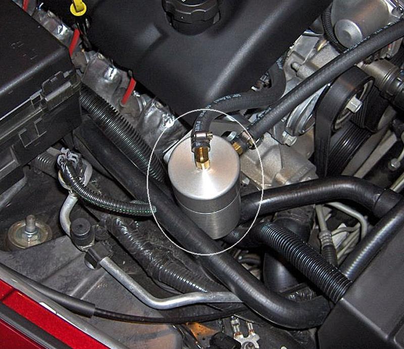 Corvette Oil Separator / Oil Catch Can - Billet Aluminum : 1997-2013 C5,C6,Z06,Grand Sport