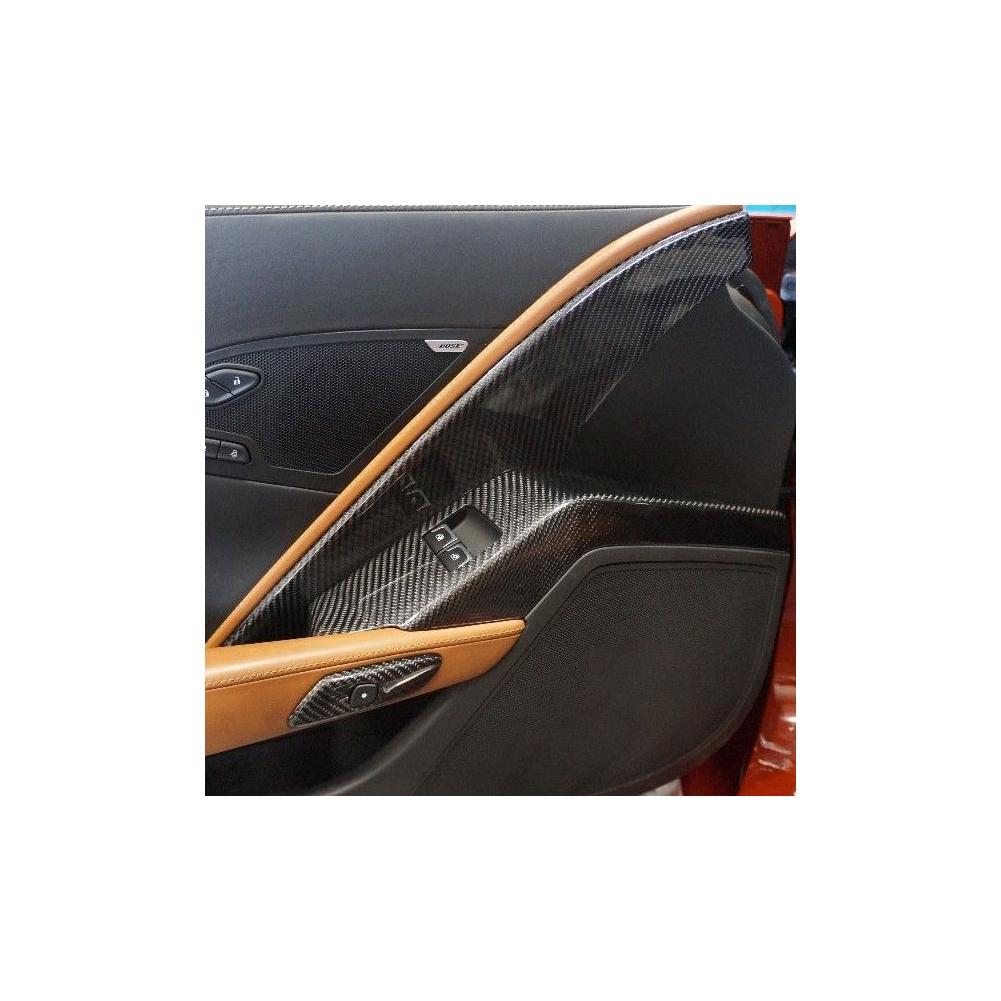 Corvette Power Window Bezel - Driver Side - Carbon Fiber : C7 Stingray, Z51, Z06