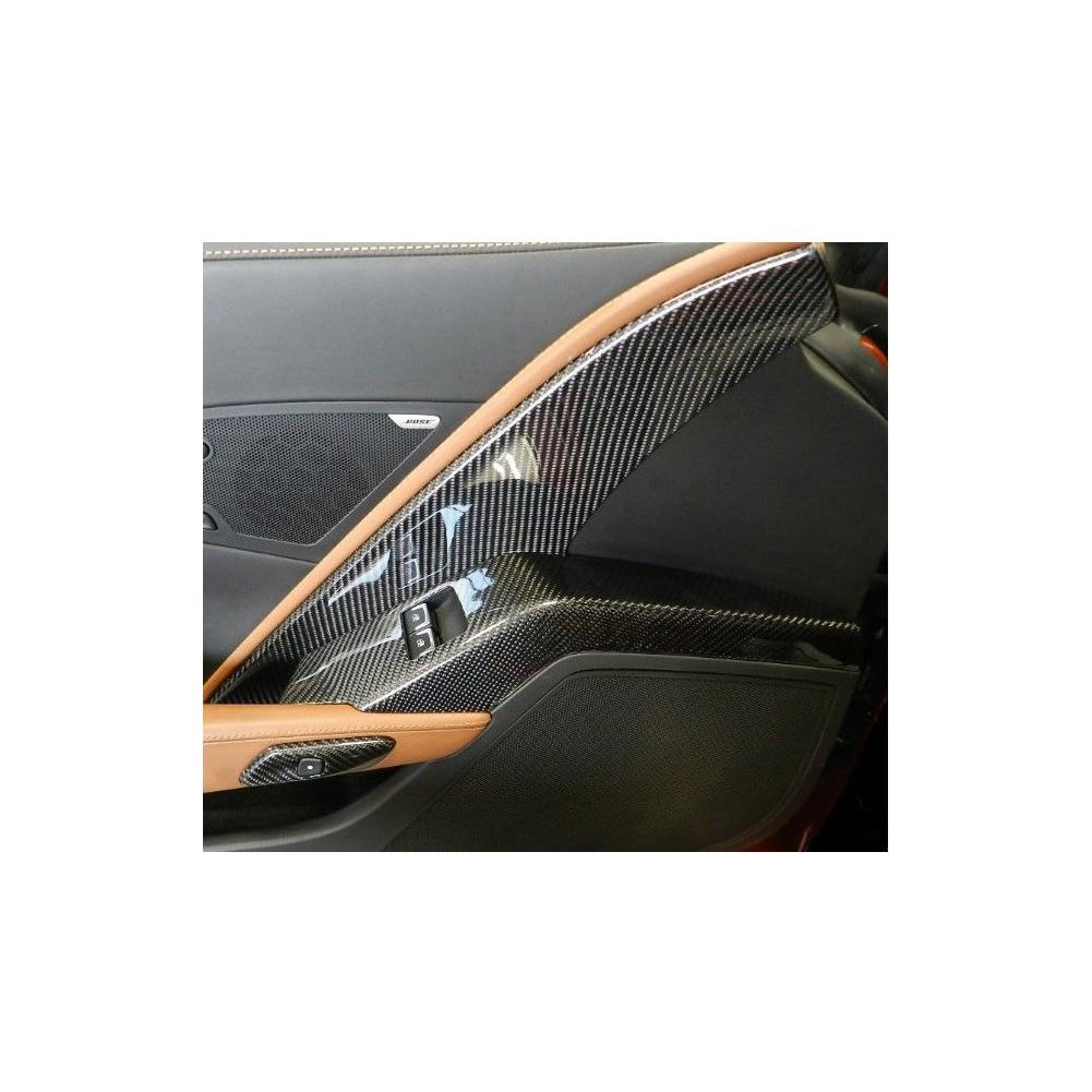 Corvette Power Window Bezel - Driver Side - Carbon Fiber : C7 Stingray, Z51, Z06
