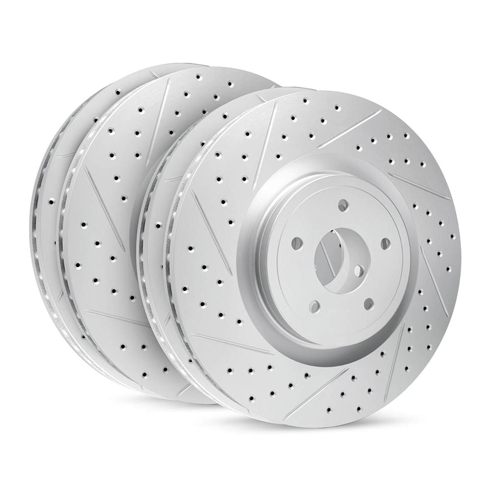 Corvette R1 High Carbon Alloy Geomet Series Drilled & Slotted Rotors Set : 1997-2013 C5, C6