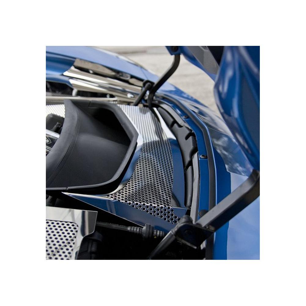 Corvette Radiator Duct Cover - Polished : C7 Stingray, Z51, Z06, Grand Sport