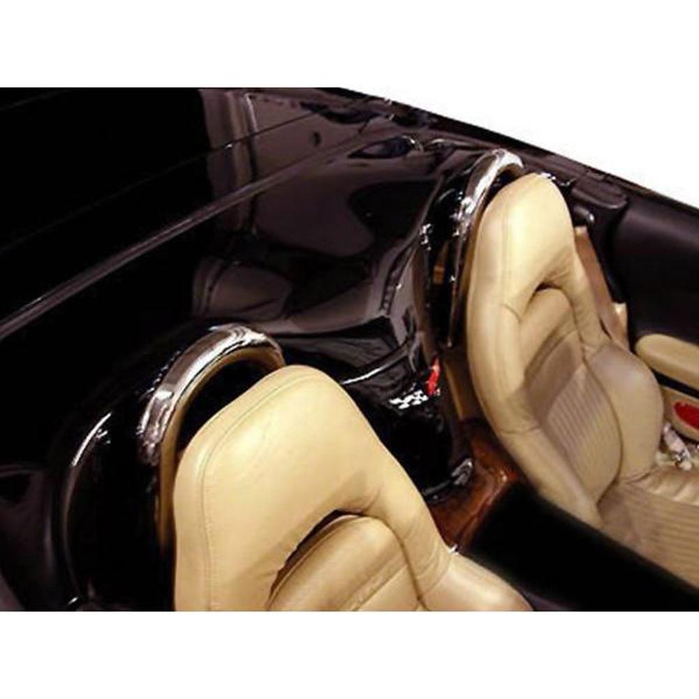 Corvette Seat Back Hoops (Set) - Chrome : 1997-2004 C5 & Z06