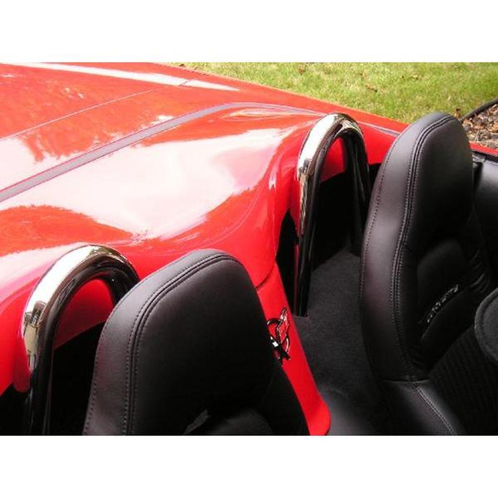 Corvette Seat Back Hoops (Set) - Chrome : 1997-2004 C5 & Z06