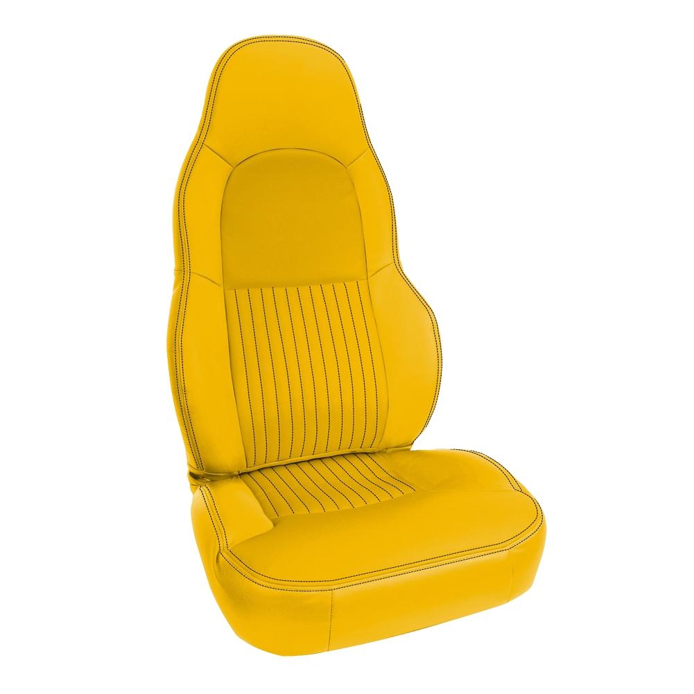 Corvette Seat Covers - Accented Custom Leather for Standard Seats Only : 1997-2004 C5 & Z06