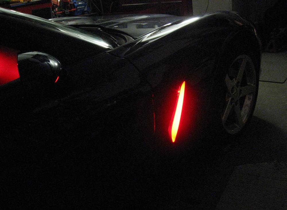 Corvette Side Cove LED Lighting Kit with (4) Function Remote - Red : 2005-2013 C6, Z06, ZR1