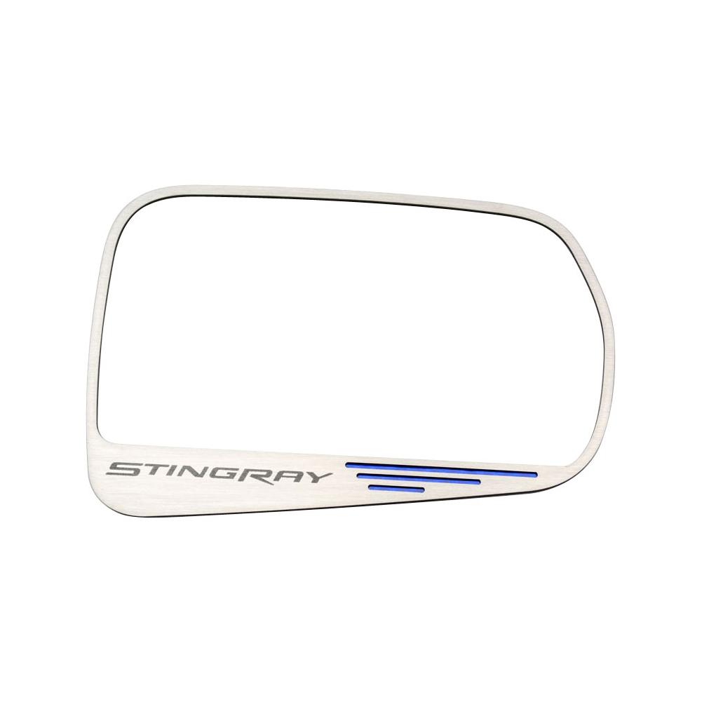 Corvette Side View Mirror with "STINGRAY" Script 2Pc Auto Dim : C7 Stingray, Z51