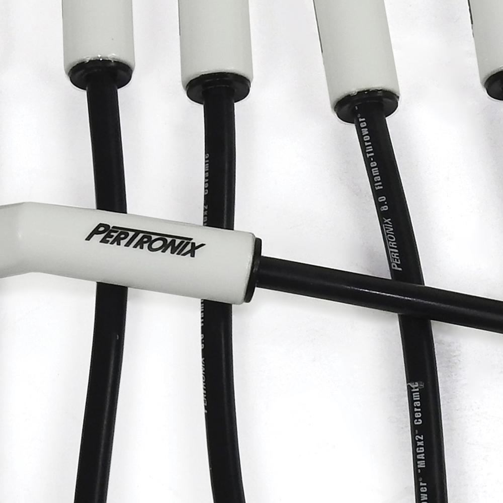 Corvette Spark Plug Wires 45 Degree Ceramic Boots - Black - Pertronix : C7 Stingray
