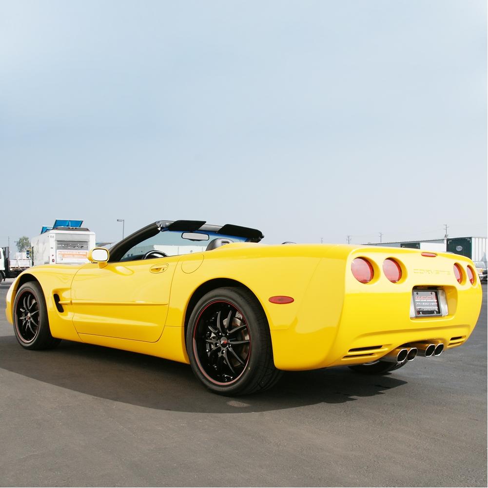 Corvette SR1 Performance Wheels - APEX Series : Gloss Black w/Red Stripe