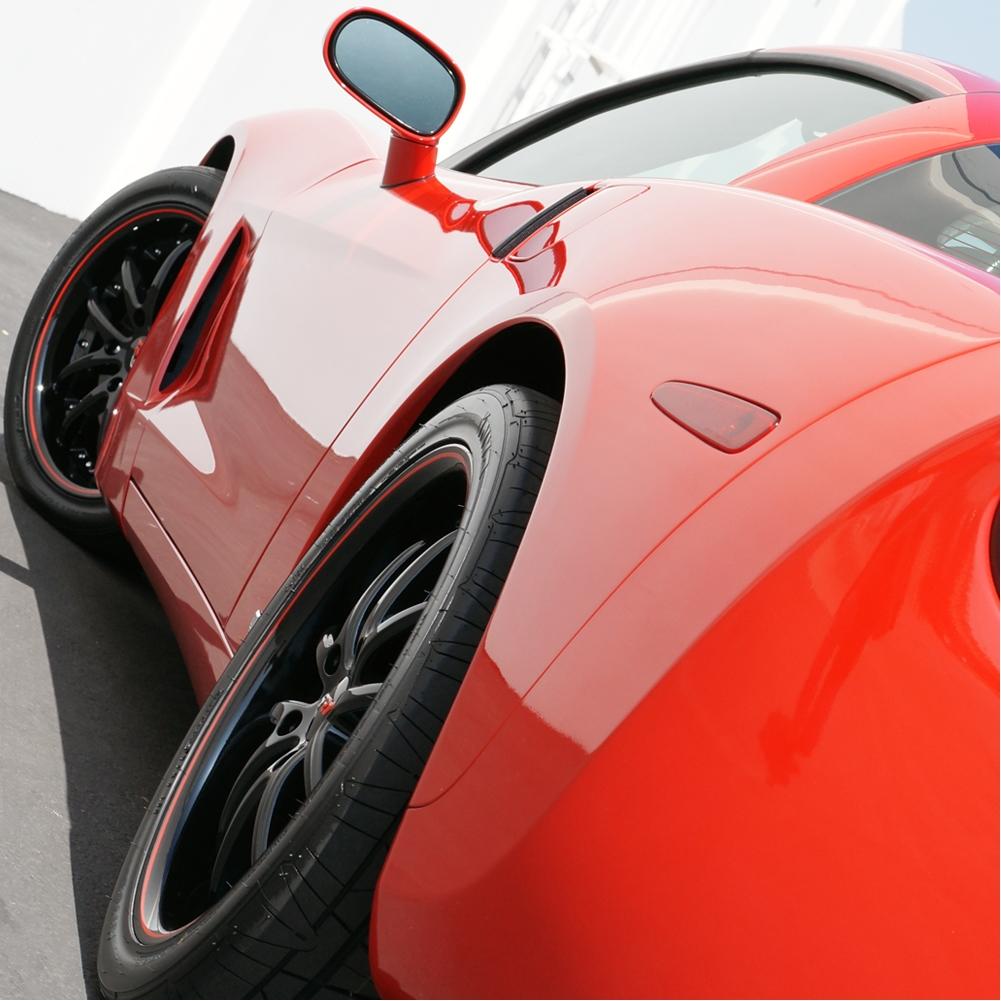 Corvette SR1 Performance Wheels - APEX Series : Gloss Black w/Red Stripe