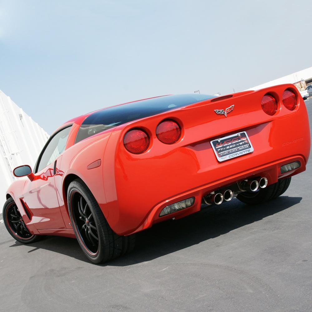 Corvette SR1 Performance Wheels - APEX Series (Set) : Gloss Black w/Red Stripe