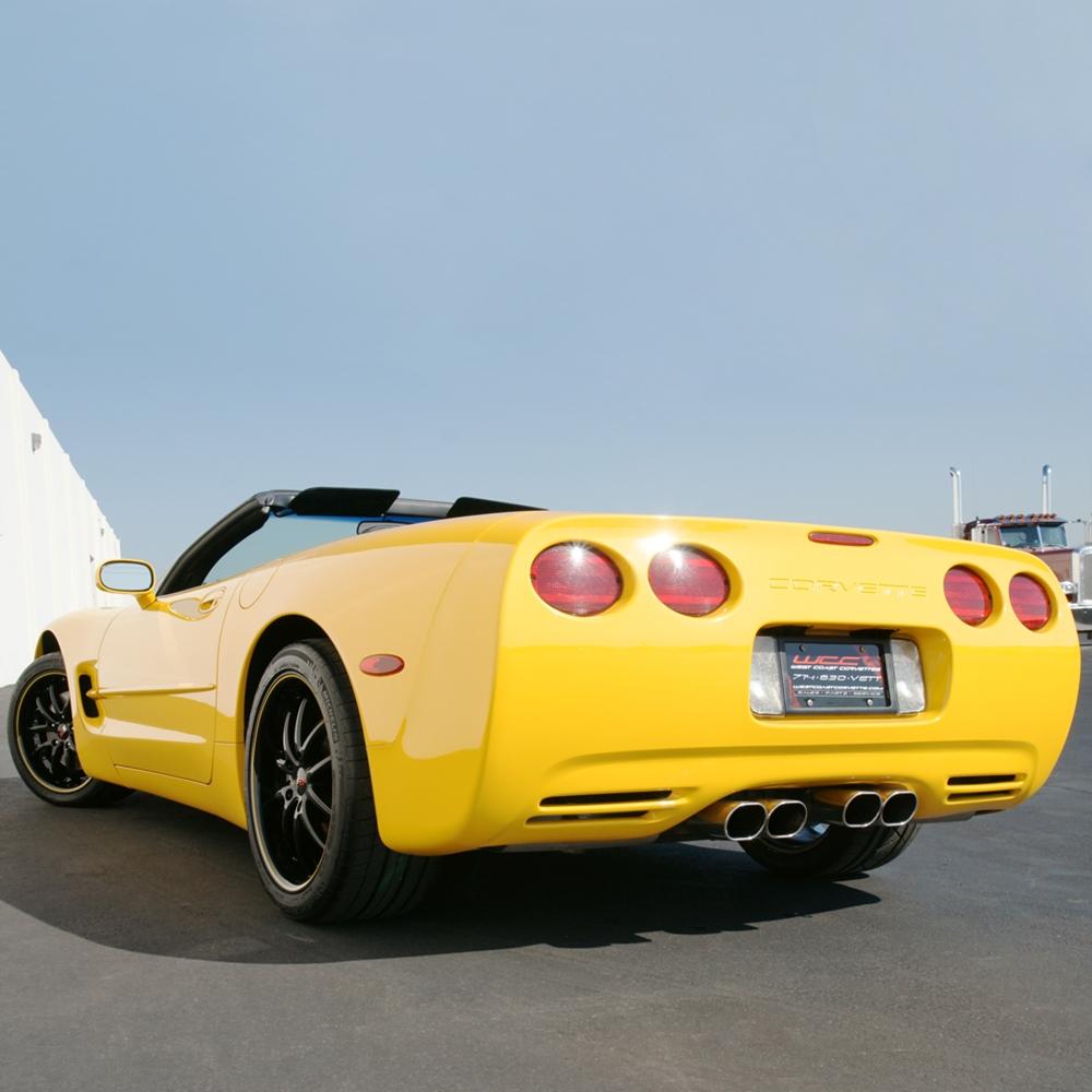 Corvette SR1 Performance Wheels - APEX Series (Set) : Gloss Black w/Yellow Stripe