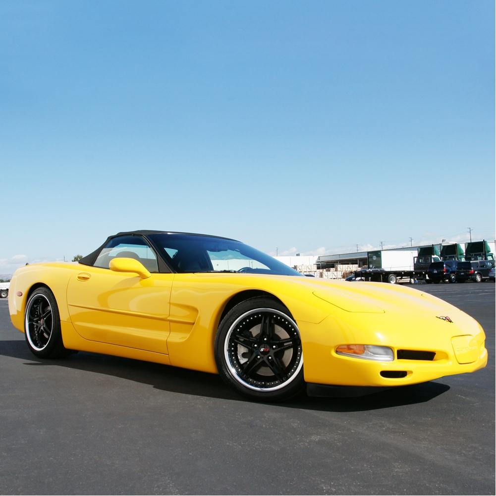 Corvette SR1 Performance Wheels - BULLET Series : Black Center w/Polished Lip