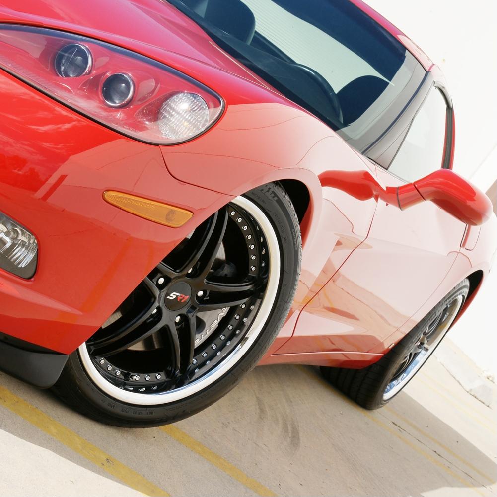 Corvette SR1 Performance Wheels - BULLET Series : Black Center w/Polished Lip