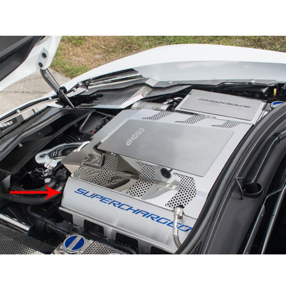 Corvette Supercharged Fuel Rail Covers -Stainless Steel : C7 Z06