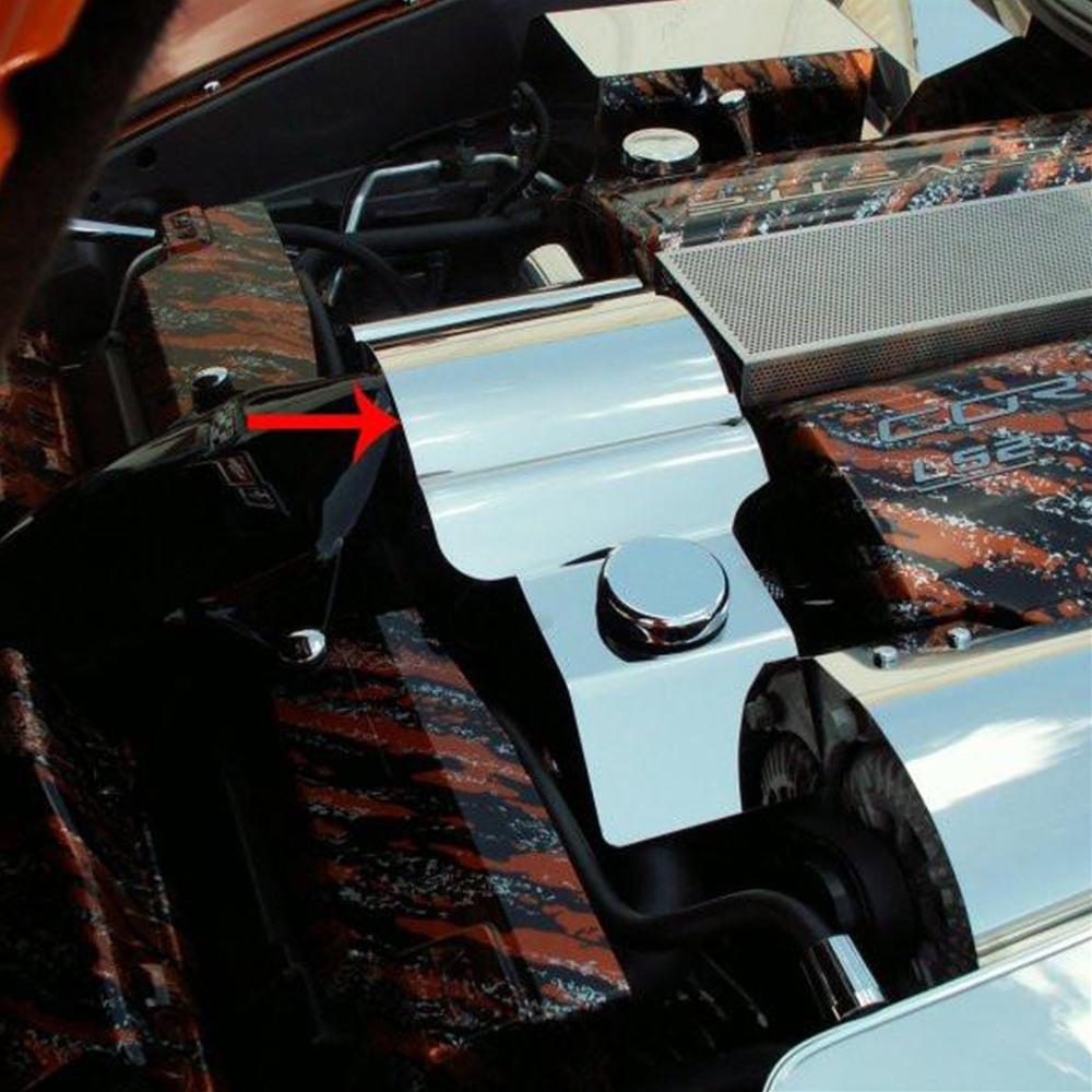 Corvette Throttle Body Cover - Stainless Steel - Polished : 2005-2013 C6, Z06