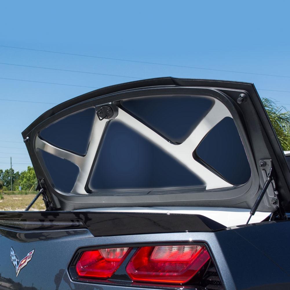 Corvette Trunk Lid Brace - Brushed or Polished : C7 Stingray, Z51 Convertible