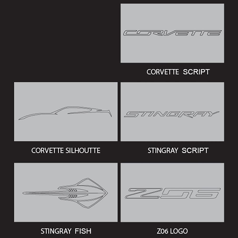 Corvette Trunk Shock Covers - Billet - Custom Painted - 2 pc. Set : C7 Stingray, Z06 Coupe